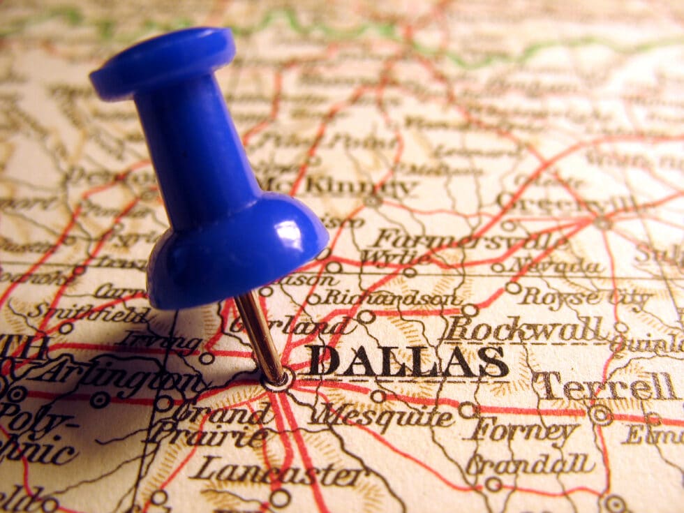Boardwalk Resort Vacations uses a Dallas map image to support planning for festivals, attractions, neighborhoods, and city experiences.